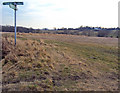Public footpath junction near Cossall Marsh in Cossall