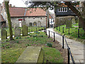 Churchyard path, Pickering in YO18 8JJ