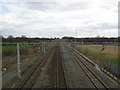 Railway line looking SE from footbridge in CW8 3HG
