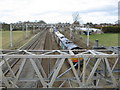 Railway line looking NW from footbridge in CW8 3HG