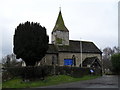 St Mary's, West Chiltington  on a wet and windy March morning in RH20 2QA