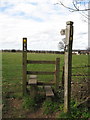 Start of footpath with stile in CW8 2HF