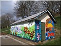 Colourful shed, Trefusis Gardens in PL3 6EG