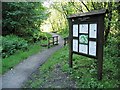 Information board in Cwm Clydach Nature Reserve in SA6 5RH