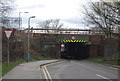 Narrow railway bridge, Strawberry Vale in TN9 2EH