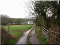 Entrance lane to Park Cottage, Lower Machen in NP10 8RP