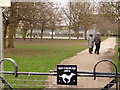 Lee Green: dog exercise area, Manor House Gardens in SE12 8RB