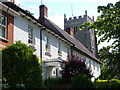 Cottages and church, Whimple in EX5 2SY