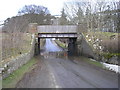 Flooded road under the Bowland railway bridge in TD1 2NF