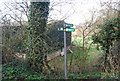 Tunbridge Wells Circular Walk signpost, Powdermill Lane in TN4 9YD