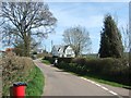 Ebford Lane, Ebford, with Lower Lane joining from the right in EX3 0FD