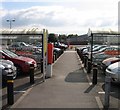 Car park bollards at Sainsbury's Stoke-on-Trent in ST4 4AS