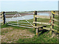 Stile on the riverside track, River Parrett in Walpole