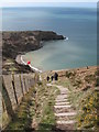 Steep descent to Lulworth Cove in BH20 5RJ