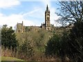 The tower of Glasgow University in G3 8QD