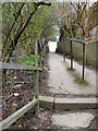 Path from Edge Lane to Clockhouse Estate in M43 7RW