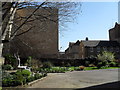 Rear of the churchyard at St John, Waterloo in SE1 0HX
