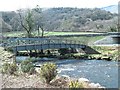 Railway and footbridges on Afon Glaslyn in LL55 4NB