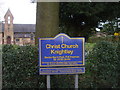 Notice-board and belfry, Christ Church, Knightley in ST21 6HR