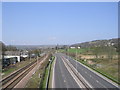 Bingley Bypass viewed from Footbridge in BD16 4SY