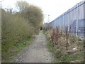 Footpath at the back of the industrial estate in DE5 3NW