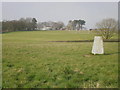 Trig point and the sports field in ST15 8RW