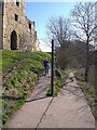 Zigzag path, Warkworth Castle in NE65 0UY