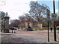 Entrance to Hyde Park on Park Lane in SW1X 7AB