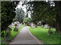 Church path at St Peter, Lodsworth in GU28 9DE