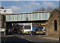 Railway bridge, Hurlingham Road in SW6 7JE