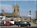Kings Arms and parish church - St Just in Penwith in TR19 7HD