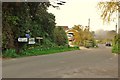 Long Bredy: T junction and sign post in DT2 9HT