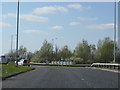 Approaching the A14 roundabout in NN15 6XS