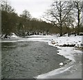 Afon Cothi iced up in SA32 7RE