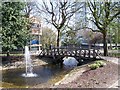 Fountain and Bridge over the Lake, Weston Park, Western Bank, Sheffield in S3 8YL