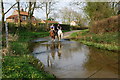 Ford and riders at Walcot in Walcot Near Folkingham