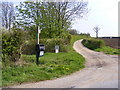 Footpath to Pettaugh Lane & entrance to Pettaugh Hall in IP14 6AY