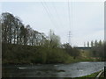 Power lines over the River Don in AB21 7NE