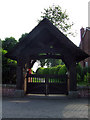 Aston church lych gate in CW5 8FZ
