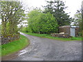 The road to Rankinston Farm in KA6 7HQ