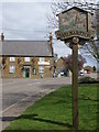 Village sign at Wilbarston in Wilbarston