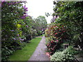 Pathway in Chelsea Park Gardens, Chelsea in SW3 5AY