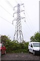 Electricity pylon by the railway in SN15 2NG