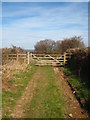 Gate on the Saints' Way at Higher Cadwin in PL30 5JP