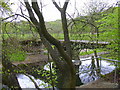 Footbridge over the River Irwell at Chatterton, Lancashire in Stubbins