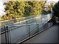 Ramp leading to railway footbridge, Clarendon Road, Kenilworth in CV8 2AG