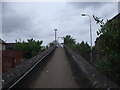 Ramp to the footbridge across the railway, Adamsdown, Cardiff in Adamsdown Community