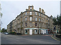 Buildings at the corner of Restalrig Road and Gladstone Place in EH7 6DR