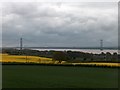 The Humber Bridge on a grey day in May, viewed from the Swanland/Ferriby road in HU14 3JL