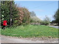Postbox and verge near Middle Farm, Firle, East Sussex in BN8 6NL